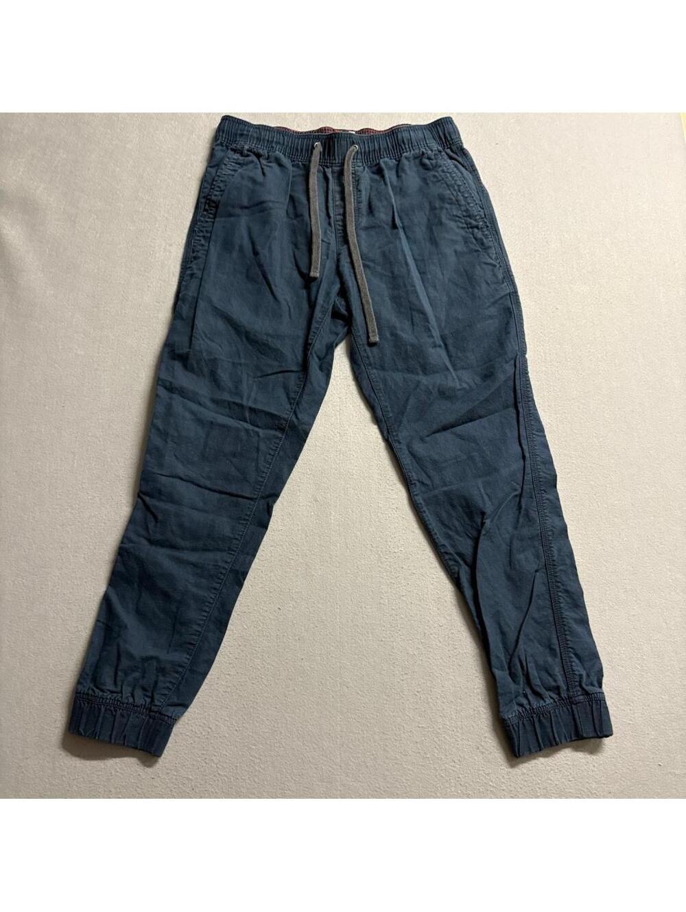 JackThreads Mens Jogger Pants Size M Navy Blue Cotton Drawstring Elastic Waist